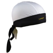 Tissu de fourmi personnalisé Blanc / Noir Chapeau de pirate avec bande de cravate, Bandeau de tête Biker Headband Doo Rag